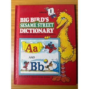 Big Birds Sesame Street Dictionary Volume 1 Hardcover Childrens Educational Book
